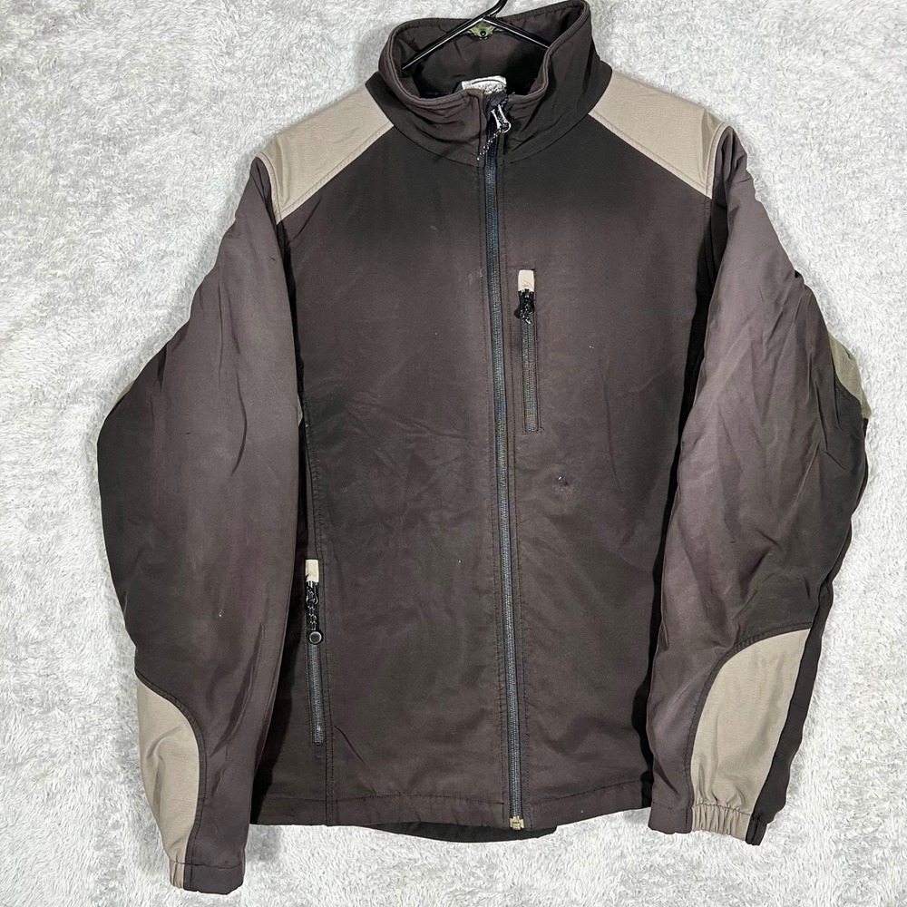 Black Diamond Mens Softshell Full Zip Jacket Black Gray Faded Large 127036